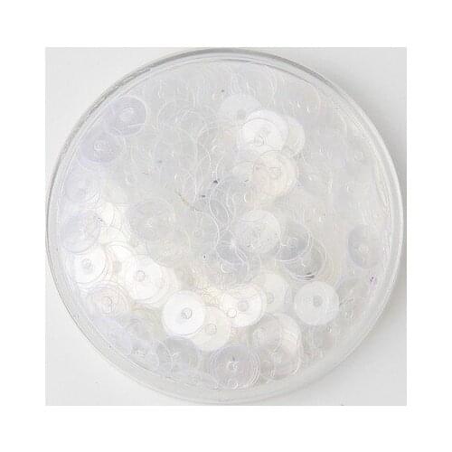 60g/lot 6mm Flat Round Sequins For Craft Bolsa DIY Garment DIY Accessories White Transparent Confetti Spangles