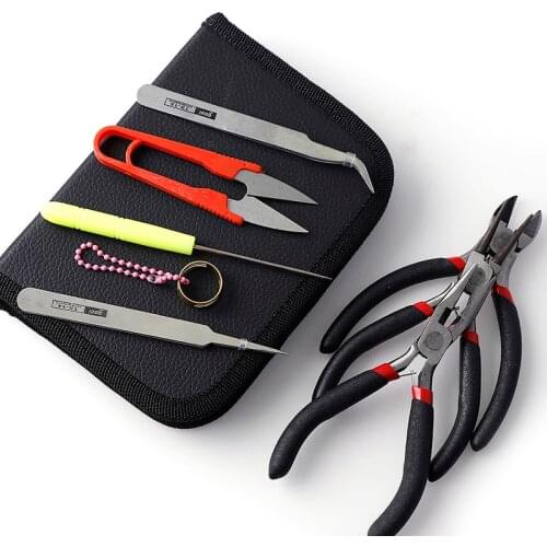 8pcs/set Jewelry Tools Kit Organizer With Tweezers Plier Scissors For Jewelry DIY Bracelet Necklace Earrings Accessories