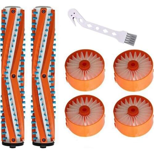 For Black+Decker BSV2020G/BSV2020P Vacuum Cleaner Accessories 4Pcs HEPA Filter And 2Pcs Roller Brush Main Brush Parts