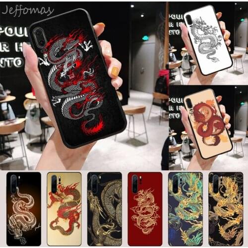 Chinese style Dragon pattern Phone Case For Huawei Y5 Y6 II Y7 Y9 PRIME 2018 2019 NOVA3E P20 PRO P10 Honor 10