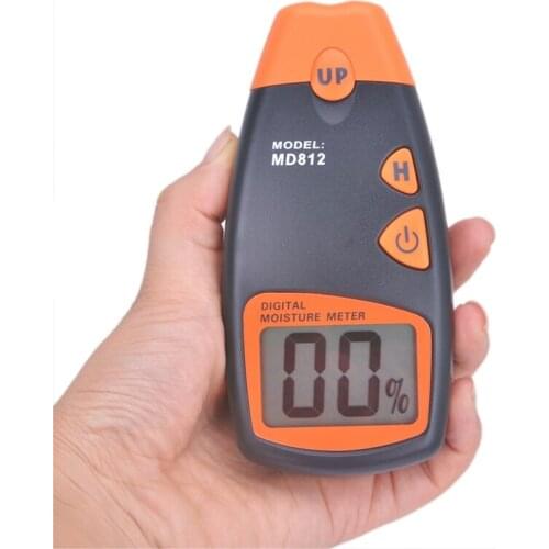 Large LCD Digital Moisture Meter 5%~40% 2Pins Wood Bamboo Cotton Tobacco Paper Lignocellulosic Material Moisture Tester With Bag