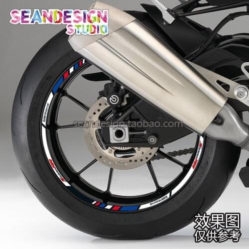 For BMW S1000RR S1000R S1000XR Motorcycle Wheel Sticker Decal Reflective Rim Bike Suitable