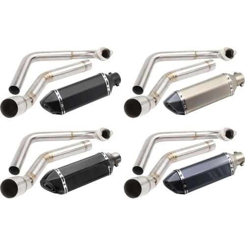 For YAMAHA YZF R15 (2008-2017) MT-15 MT 125 Full Exhaust System Muffler Pipe Motorbike Slip On Mid Link Tube Hearder Escape Moto