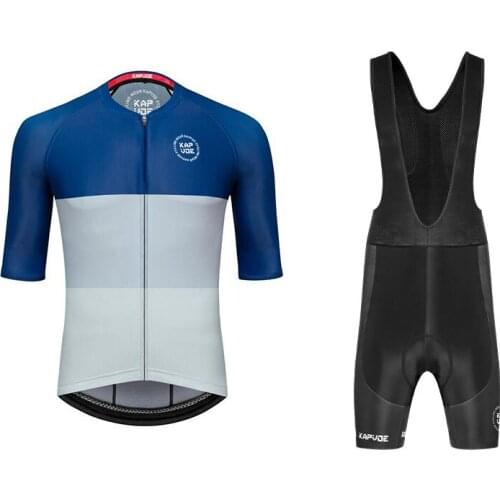 Kapvoe Cycling Men Summer Jerset Pants Gradient Style Design Gel Pad Breathable Quick-drying Cycling Equipment Bicycle Shorts