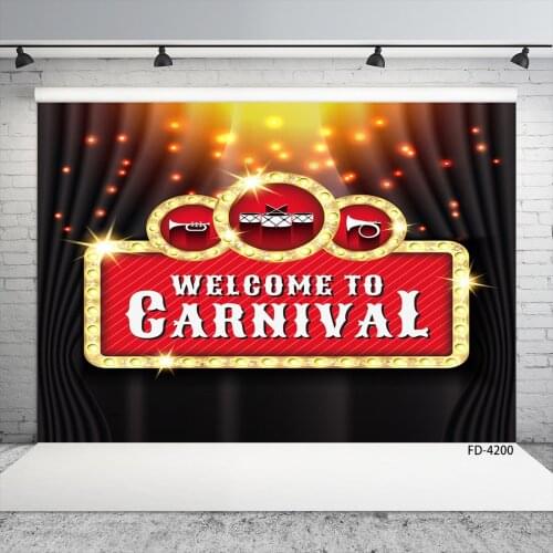 Photography Backdrop Stage Carnival Shows Light Customized Backgrounds for Children Baby Birthday Party Photophone Photo Studio