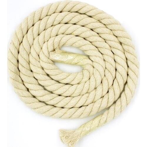 4mm-20mm Beige Cotton Rope Thick Cotton Cords For Home Decorate DIY Handmade Strengthen Accessories Rope 10 Meters