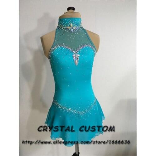 Crystal Custom Figure Skating Dress Girls New Brand Ice Skating Clothes For Competition DR4716