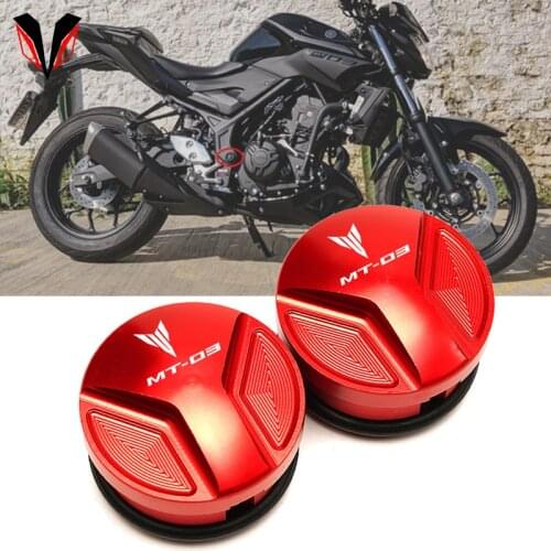 2 Pieces Motorcycle Frame Hole Cover Cap for YAMAHA MT-03 MT03 2014-2019 2018 Accessories CNC Aluminum Plug Cover