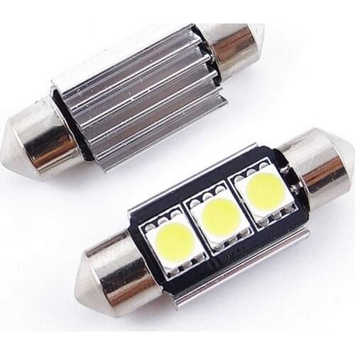 3SMD License Plate Lamp Canbus Prevention Alarm Light Reading Lamp Aluminum Radiator For VW Golf 3 4 5 6 Passat 3c B6 B5 Polo
