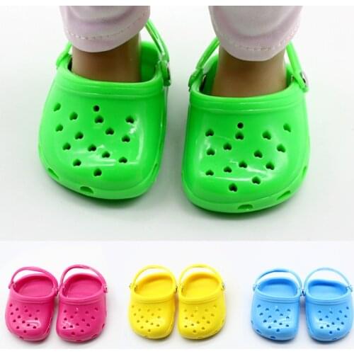 Summer Beach Sandals Slippers Shoes for 18 inch Girl Dolls Baby Toys Fashion Shoes Sandal fit 43cm Height for American Dolls