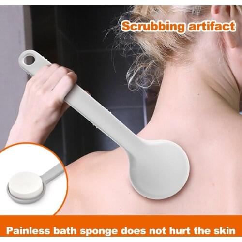 Long Handle Exfoliating Bath Sponge Back Scrubber Bathroom Body Brush Exfoliation Cleaning Equipment Shower Brush