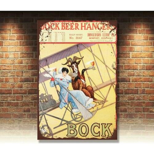 Metal Tin Sign bock beer poster Decor Bar Pub Home Vintage Retro