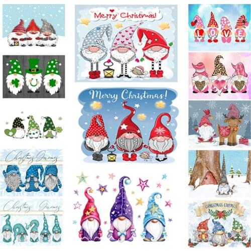 Hand Painted Oil Paint By Numbers Cartoon Goblin Series Drawing Home Christmas Decor Gift Hanging Painting Frameless Digital