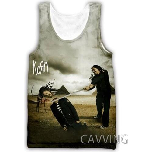 New Fashion Women/Mens 3D Print Korn Band Tank Tops Harajuku Vest Summer Undershirt Shirts Streetwear
