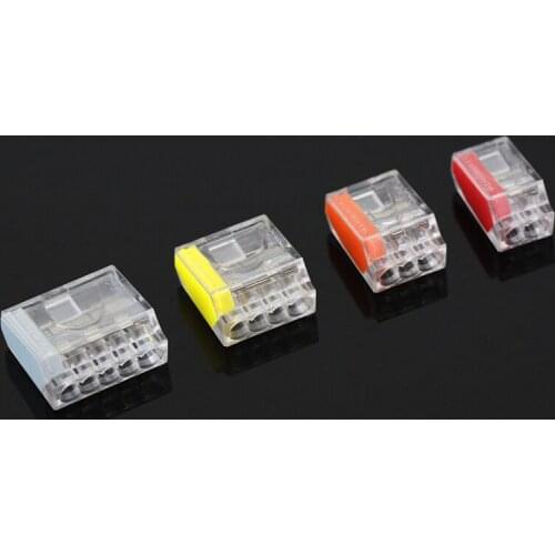 Wire Connector 42/50/100 Pieces Mini Quick Connector Universal Compact Terminal Block Plug-in Electrical Wire Connectors