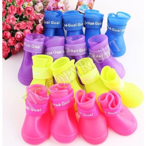 Small Dog Rubber Shoes Boot Pet Paw Protection Booties Sock Adjustable Anti Slip