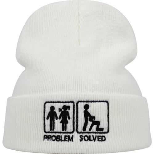 PROBLEM SOLVED Hats Knitted Cap Woman Beaines For Winter cotton Men Gorras Simple Hats Warm Solid Casual Beanies