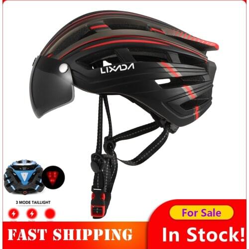 Lixada Bike Helmet Motorcycling Helmet cycling bicycle helmet велошлем mtb helmet electric bike cap шлем with Back Light Visor