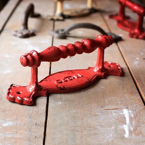 Antique retro wooden door handle barn sliding door push door knobs and Handles vintage iron