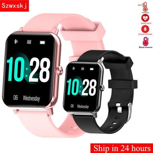 2021 New F15 Pro Smart Watch Temperature IP67 Waterproof Full Touch Fitness Tracker Heart Rate Monitoring Women Men Smartwatch