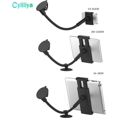 Universal 360 Windshield Dashboard Car Mount Long Arm Phone Holder Stand Cradle with Extra Dashboard Suction Sturdy Base 10pcs