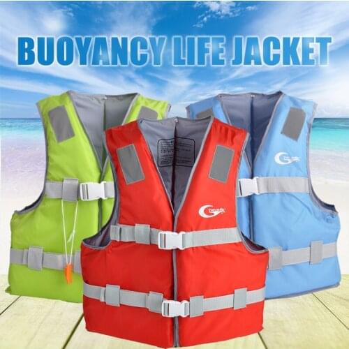YONSUB Water Sports Safety Jacket Men And Women Fishing Vest Whistle Life Jackets For Adult Swimming Boating Sailing