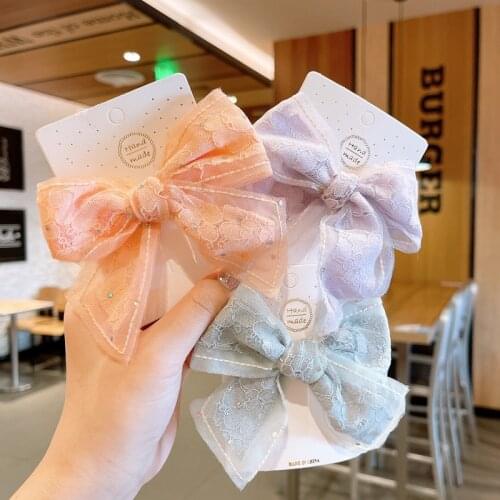 New School Girls Cute Cloth Flower Lace Hairpin Ladies Sweet Hair Decorate Clip Barrettes Headband Fashion Hair Accessories