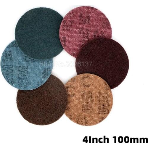 1X 4 Inch 100MM Sand Nylon Surface Conditioning Disc Quick-change Sanding Roll Lock For Metal Prep Polishing & Finishing