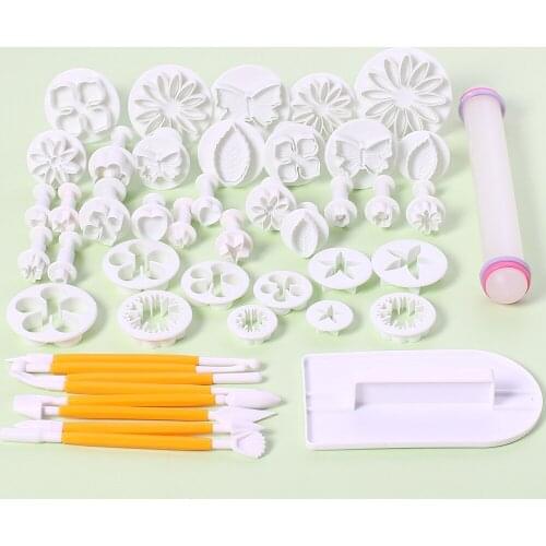 21 models 68 pieces baking set fondant cake biscuit plastic mold multiple styles Christmas mold kitchen baking utensils