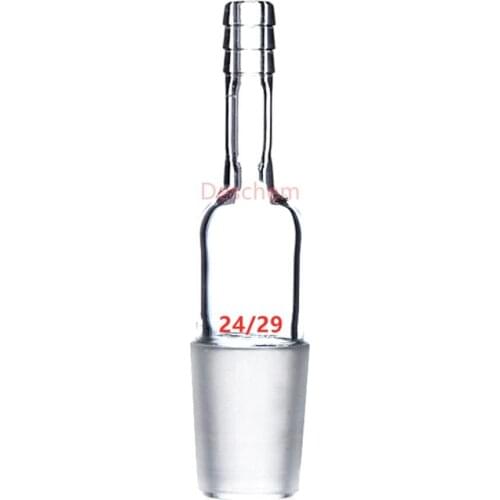 24/29,Glass Adapter socket to rubber tube,Straight connection,Hose Inlet adapter,laboratory glassware