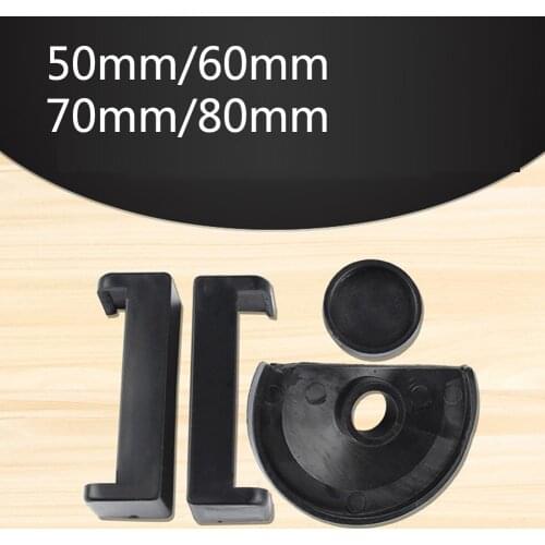 4Pcs/Set 50mm 60mm 70mm Bench Vise Rubber Pad 360 Degree Anti-Slip Bench Clamp Mats Table Vice Protector Pads Black