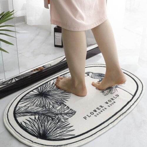 Bathroom Absorbent Non-slip Mat Household Bedroom Carpet Hallway Porch Area Rug