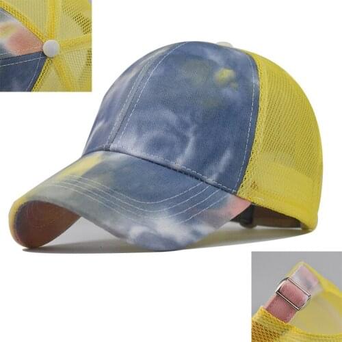 Adjustable Baseball Cap Tie-dye Mesh Hat Men Women Fashion Anti-sun Hip Hop Visor Snapback Caps Trucker Hat Dad Gorras Hombre