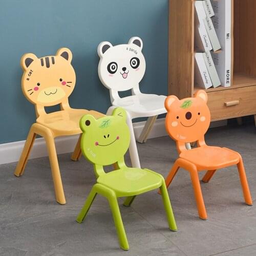 Children Chair PVC Cartoon Cat Bear Home Chairs Kitchen Dinning Chair For 1-2T Baby Home Furniture Decoration Stools For Kid