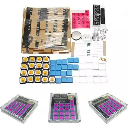 DIY MCU Calculator Kit Digital Tube Calculator with Six bright red 7 segment LED module subtract, multiply, divide function