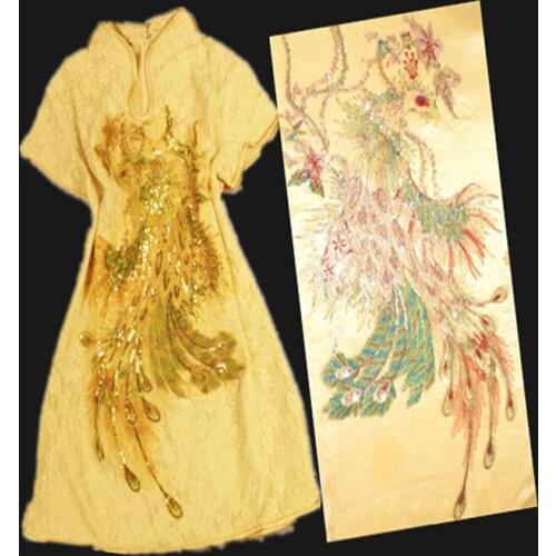 DIY gauze gauze cloth cloth embroidery cloth Phoenix peacock cheongsam dress cloth special offer