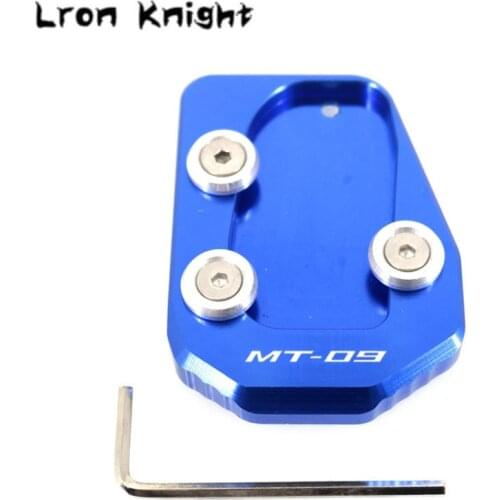 For YAMAHA MT-09 MT09 XSR900 MT 09 TRACER 900 SPORT FZ-09 CNC Kickstand Foot Side Stand Extension Pad Support Plate Enlarge