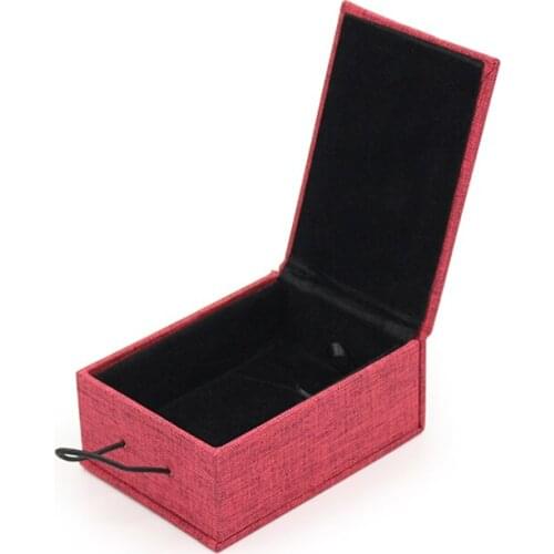 Environmental Exquisite Wooden Buckle Linen Jewelry Ring Pendant Bracelet Long Chain Gift Box Imported Dimensional Color Paper