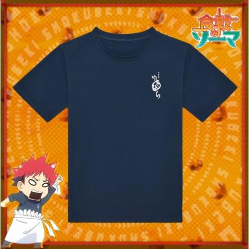 Shokugeki no Soma T shirt Anime Yukihira Souma Cosplay Costume Cotton Short Sleeve T-shirt Fashion Men Women Tees Tops