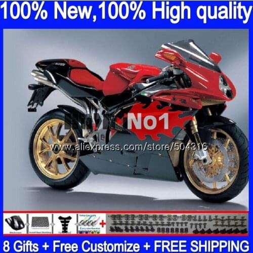 Body For MV Agusta F4 R312 750S 1000 R 750 red stock 1000CC 104MC.14 1000R 312 1078 1+1 MA MV F4 2005 2006 05 06 Fairing kit