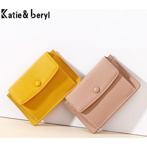 Envelope Women Card Holders Brand Business ID Credit Card Case Holder Female Soft Leather Mini Wallet Coin Cash Purse Ladies NEW