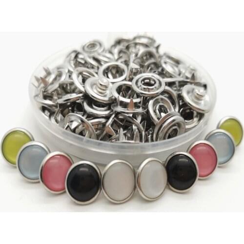 2019 Sale Top Fashion Botones Scrapbooking Diy 300sets/lot 10mm 4 Part Buttons White Pearl Prong Snap Button Fastener