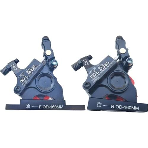 Mi.xim Bicycle Hydraulic Disc Brake Calipers Bike Oil Line Pulling Front Rear Brake Caliper 160mm Floating Discs Caliper