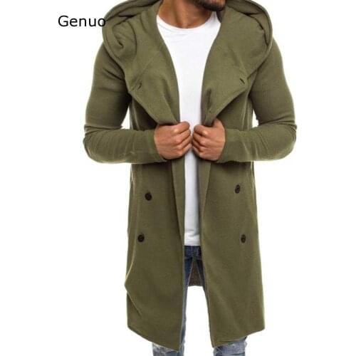 2020 Long Style Hooded Men Jacket Trench Coat Men Windbreaker Hip Hop Veste Homme Men Chaqueta Hombre Winter Outwear Jacket