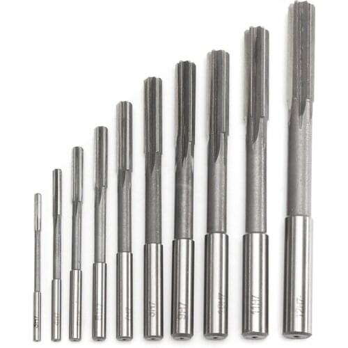 10pcs HSS H7 Straight Shank Milling Reamers Set Precision Chucking Machine Cutter Tool 3/4/5/6/7/8/9/10/11/12 mm