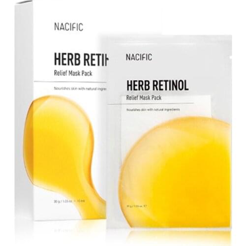 [NEW] Herb Retinol Mask pack (10ea) - Nacific firming loose skin Aloe Vera leaf extract moisturizing reduce wrinkle elasticity