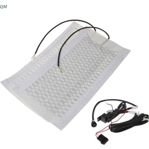 NEW 1 Seat 12V Universal Carbon Fiber High/Low Round Switch Car Heated Seat Pads 13MF