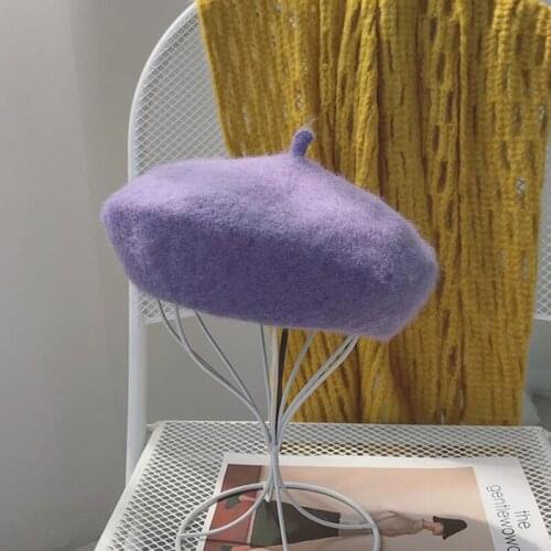 Autumn winter Korean version of Wool Hat Beret female pumpkin hat Japanese woolen Beret