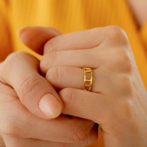 Custom Name Gold Forever Love Wedding Rings Couple Eternity Engagement Heart and Crystal Men Women Ring In Stainless Steel Gift