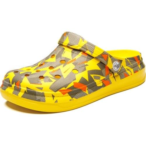 Couple models Breathable Sandals Crocks Hole Shoes Rubber Clogs Mens Garden Shoes Slippers Acrosck Beach Flat Men Sandals